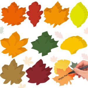 perkoop 153 pcs thanksgiving paper cutouts assorted colors fall autumn cutouts fall bulletin board cutouts decor with glue point teacher art classroom party wall decoration(maple leaf)