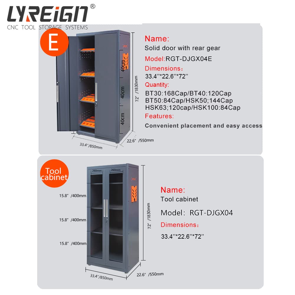 LYREIGN cat40 CNC Tool Rack CNC Tool Holder Storage cart CNC Tool Storage cabinets Large Capacity Tool cabinets CAT40-120CAP