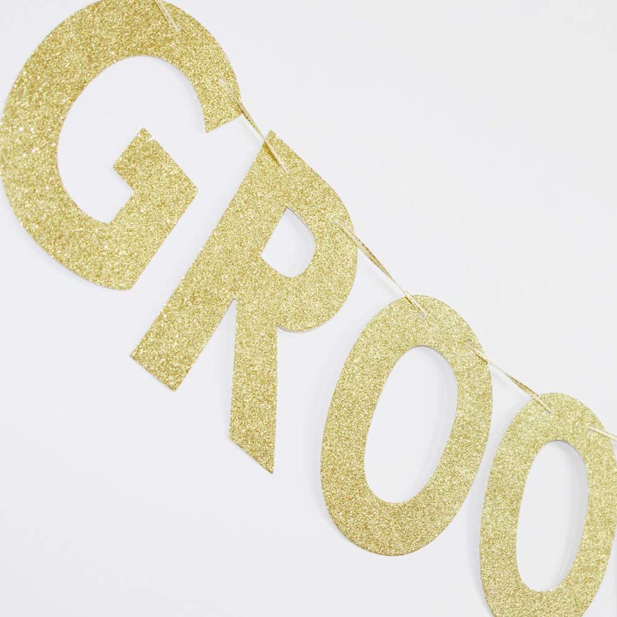 Groom to Be Gold Glitter Party Banner, Paper Sign for Wedding/Bachelor/Engagement/Bridal Shower Party Decoration Supplies