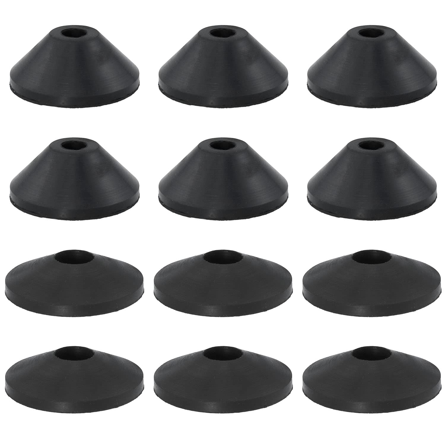 AYLIFU 12PCS Toilet Bolt Rubber Washers Conical Washers Toilet Tank Leakage Prevent Kit for Toilet Tank Repair (M6 6PCS+M8 6PCS)