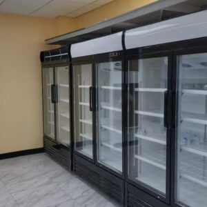 51" glass door merchandiser refrigerator beverage cooler swing door