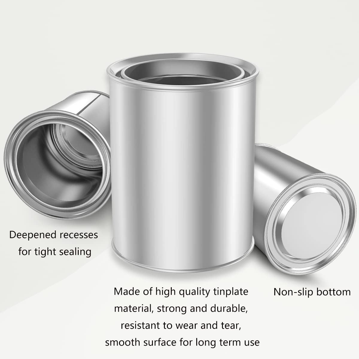 8 PCS Empty Paint Cans With Lids (1 Pint Size), Empty Metal Paint Cans With Lids, 2 Cup Capacity, Empty Pint Paint Cans With Lids Storage Containers Can Be Used for DIY and Paint Storage and More.