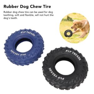 BAAROO 2pcs Dog Chew Toys for Puppies Teething, Unbreakable Rubber Tire Dog Toy Pet Chew Toy for Medium Large Dogs, Indestructible Dog Toys for Fun, Training, Dental Care, Clean Teeth