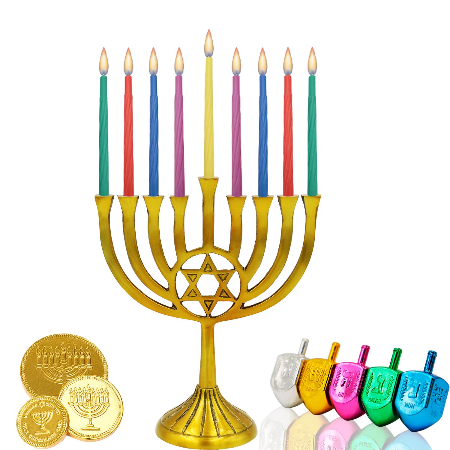 The Dreidel Company Jerusalem Hanukkah Candles Menorah Candles Chanukah Candles 44 for All 8 Nights of Chanukah (Single)