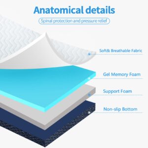 Folding Mattress Full Size,6 inch Memory Foam Tri Fold Mattress,Portable Folding Mattress with Washable Cover, Foldable Mattress Topper Full for Camping,Guest (52"×73"×6")