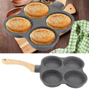 QANYEGN Egg Frying Pan, 4 Hole Non-StickOmelet Pan, Easy Clean Fried Egg Pan, Aluminium Alloy Cooker for Breakfast