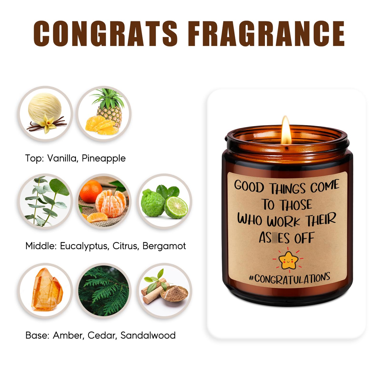 Fairy's Gift Candles - Congratulations Gifts, Job Promotion Gifts for Women Men, Friend, Coworker, Work Bestie - Funny New Job Gifts, Congrats on New Job, Congratulations on Your Promotion