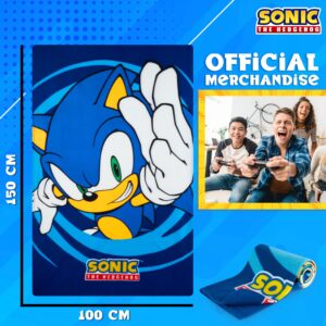 Sonic The Hedgehog Fleece Blanket for Kids Super Soft Blanket Fleece Throws 100 x 150cm Warm Bed Blankets Gifts for Boys