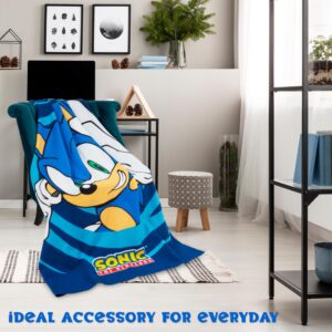 Sonic The Hedgehog Fleece Blanket for Kids Super Soft Blanket Fleece Throws 100 x 150cm Warm Bed Blankets Gifts for Boys