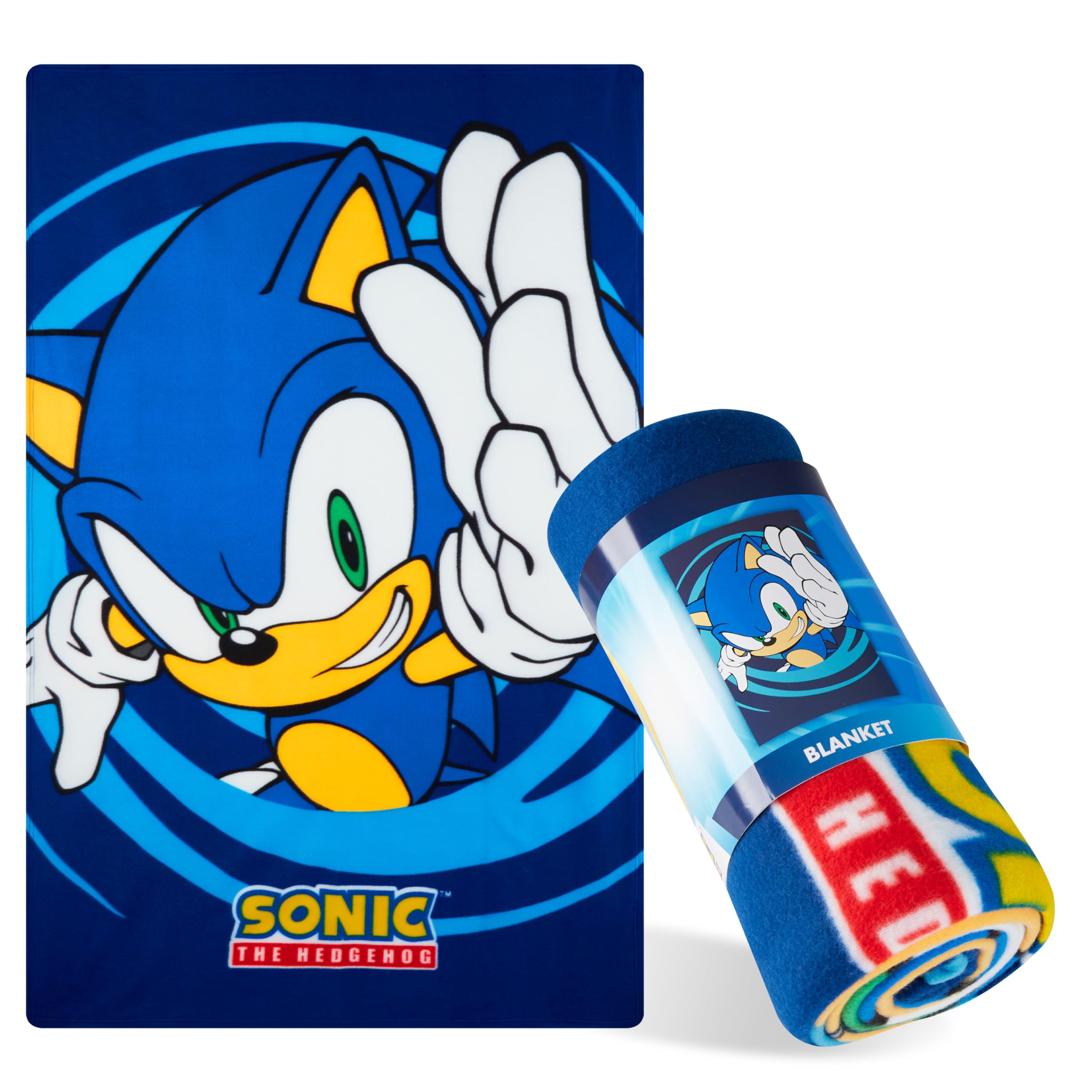 Sonic The Hedgehog Fleece Blanket for Kids Super Soft Blanket Fleece Throws 100 x 150cm Warm Bed Blankets Gifts for Boys