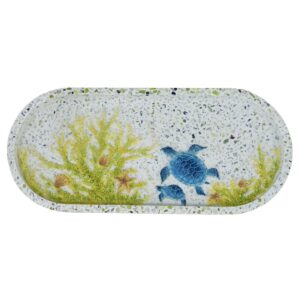 resin sea turtles terrazzo trays, bathroom trays, kitchen sink trays, countertop organizers for candles, soap, towels, perfume, organizers for rings, cosmetic organizers, jewelry trays