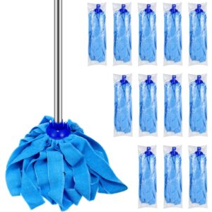 yaomiao 12 pcs microfiber mop heads replacement cotton cloth mop refill for 0.8" diameter mop handle floor cleaning wet dry mop head refills for industrial commercial cleaning