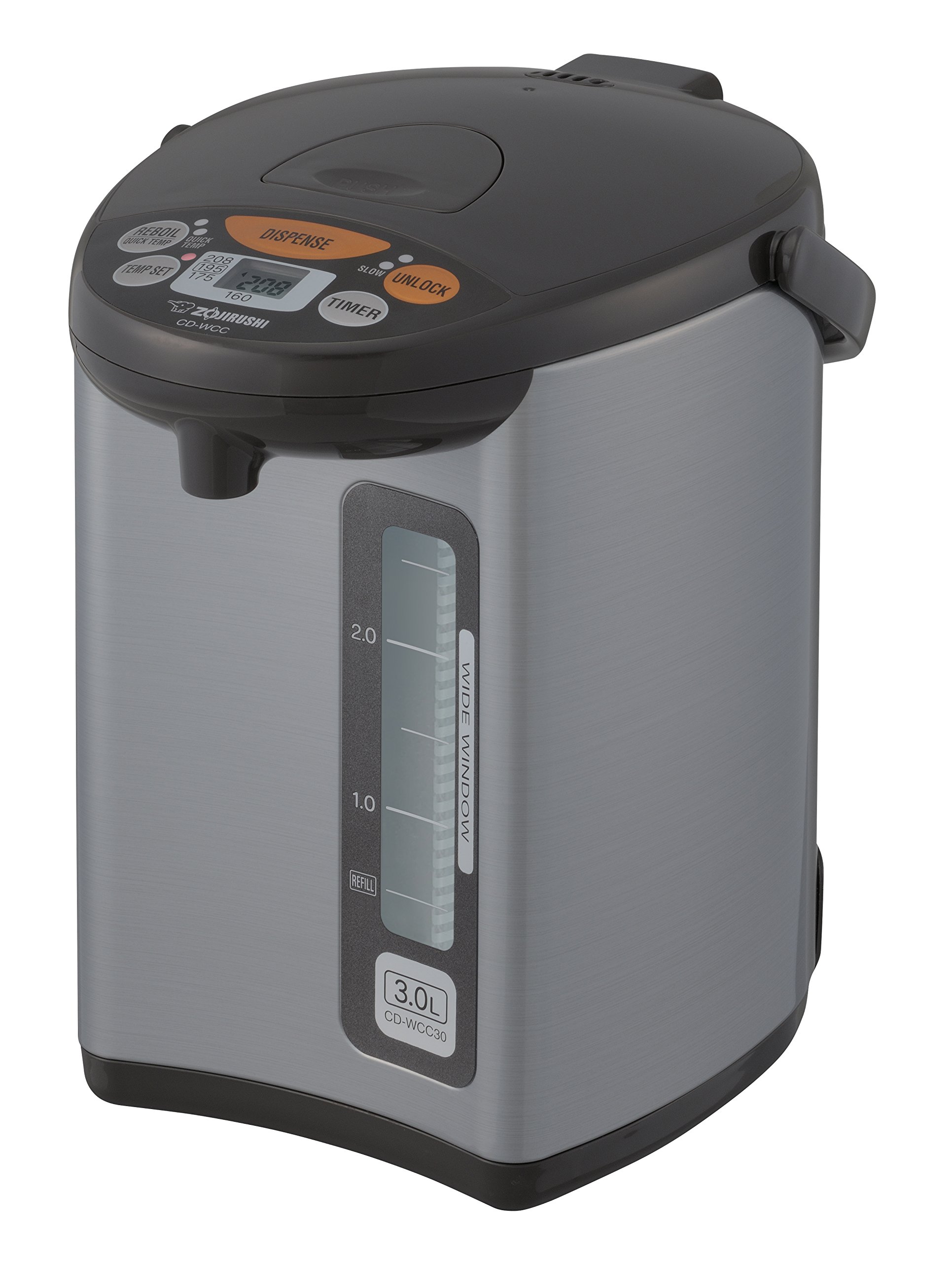 Zojirushi CD-WCC30 Micom Water Boiler & Warmer, Silver & NS-RPC10HM Rice Cooker and Warmer, 5.5-Cup (Uncooked), Metallic Gray