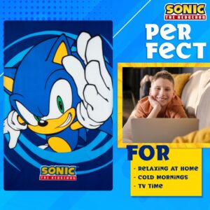 Sonic The Hedgehog Fleece Blanket for Kids Super Soft Blanket Fleece Throws 100 x 150cm Warm Bed Blankets Gifts for Boys