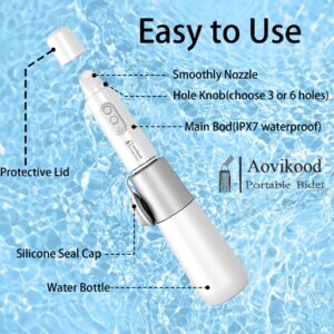 Portable Bidet for Traval, Electric Rechargeable Handheld Travel Bidet, Portable Hygiene Sprayer for Men, Women, and Postpartum Care, Travel Essentials