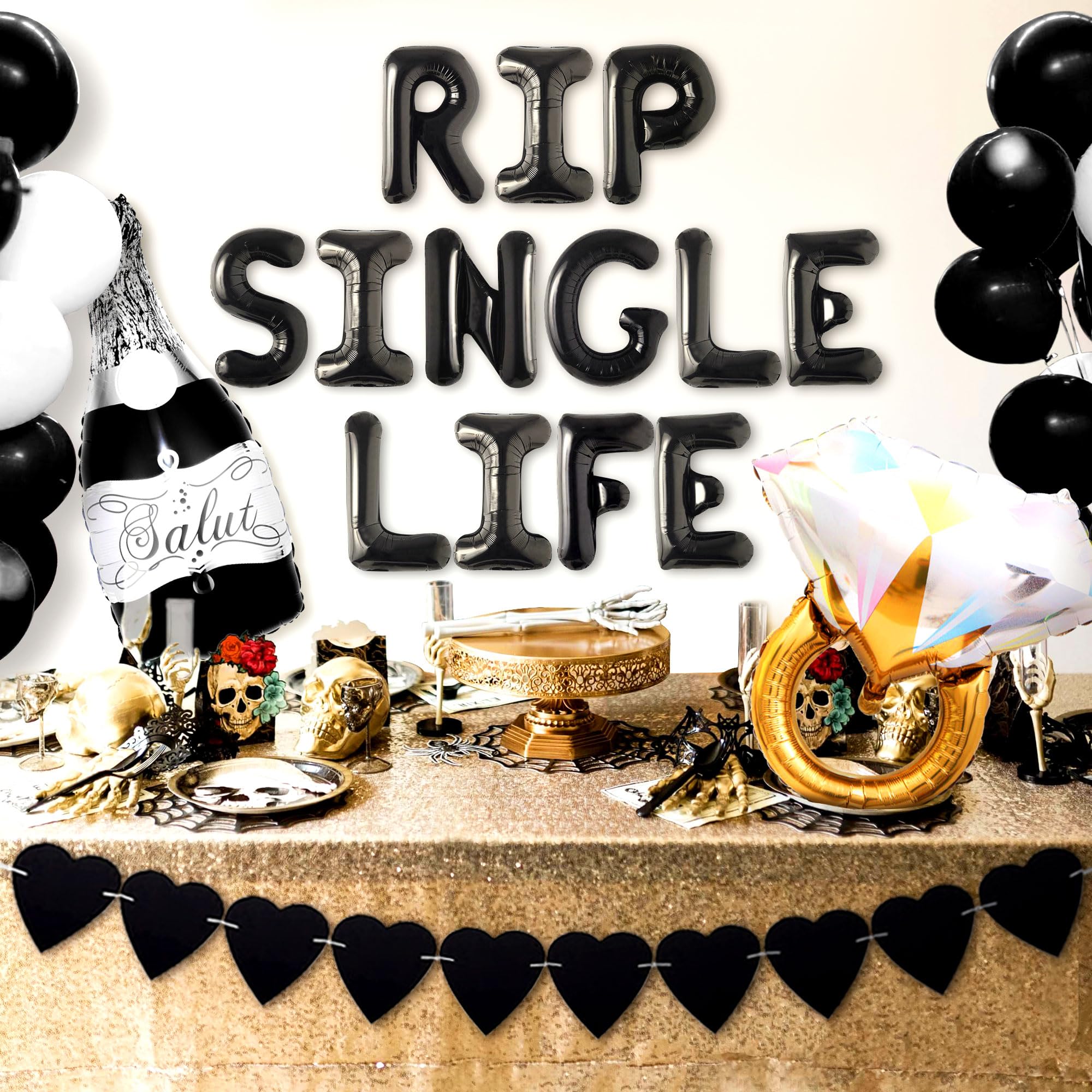 LaVenty Rip Single Life Bachelorette Party Decoration Gothic Bachelorette Party Decorations Bachelorette Engagement Wedding Party