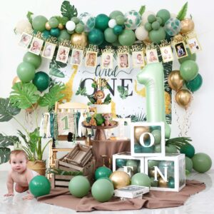 wild one birthday decorations for boys jungle theme baby shower safari 1st party supplies palm leaf balloon garland kit