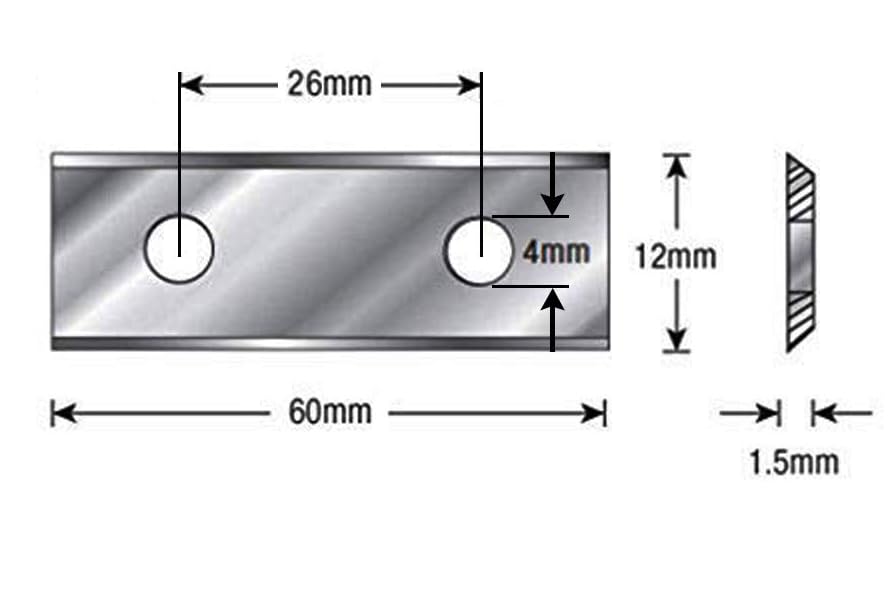 TJATSE 2-3/8"(60MM) Carbide Paint Scraper Blades 10 Double-Edged Reversible Heavy Duty Replacement Blades to Remove Paint, Varnish, Wood, Glue, Fit for TJATSE, Oneida Air, Warner100X Scraper