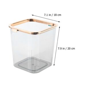 ULTECHNOVO Transparent Trash Can Office Waste Basket Desk Garbage Can Office Trash Can Waste Container Waste Paper Basket Plastic Wastebasket Bathroom Trash Can Dorm Trash Can Trash Bin