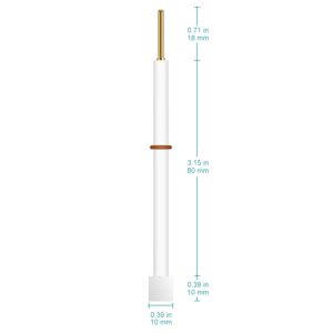 stonylab Nickel Electrode, 10x10x0.1 mm Laboratory Electrolytic Cell Nickel Electrode with PTFE Body Compatible with stonylab Electrolytic Cell