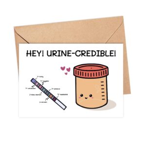 LissiArt97 Urine Credible Card - Thank You Card For Doctor Nurse Nephrologist Healthcare Worker Medical - Urologist Card - Cute Medical Card - Greeting Card