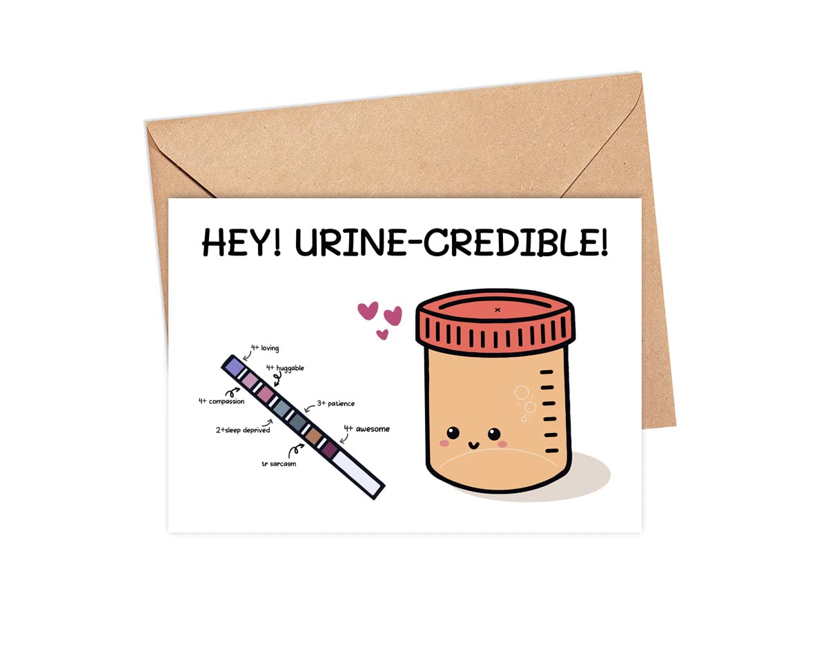 LissiArt97 Urine Credible Card - Thank You Card For Doctor Nurse Nephrologist Healthcare Worker Medical - Urologist Card - Cute Medical Card - Greeting Card