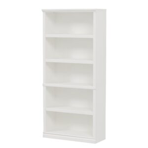 Bevfint 70 in Tall Bookcase, White Bookshelf Open Storage 5 Tier Shelves, 33 inch Wide Floor Standing Bookshelves, Book Case for Home School Library Office Bedroom Kids, White