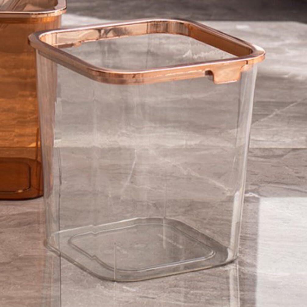 ULTECHNOVO Transparent Trash Can Office Waste Basket Desk Garbage Can Office Trash Can Waste Container Waste Paper Basket Plastic Wastebasket Bathroom Trash Can Dorm Trash Can Trash Bin