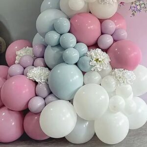 Purple Blush Balloon Garland Arch Kit,Double-Stuffed Dusty Purple Blush Pink Balloons for Butterfly Birthday Bridal Baby Shower Party Decorations