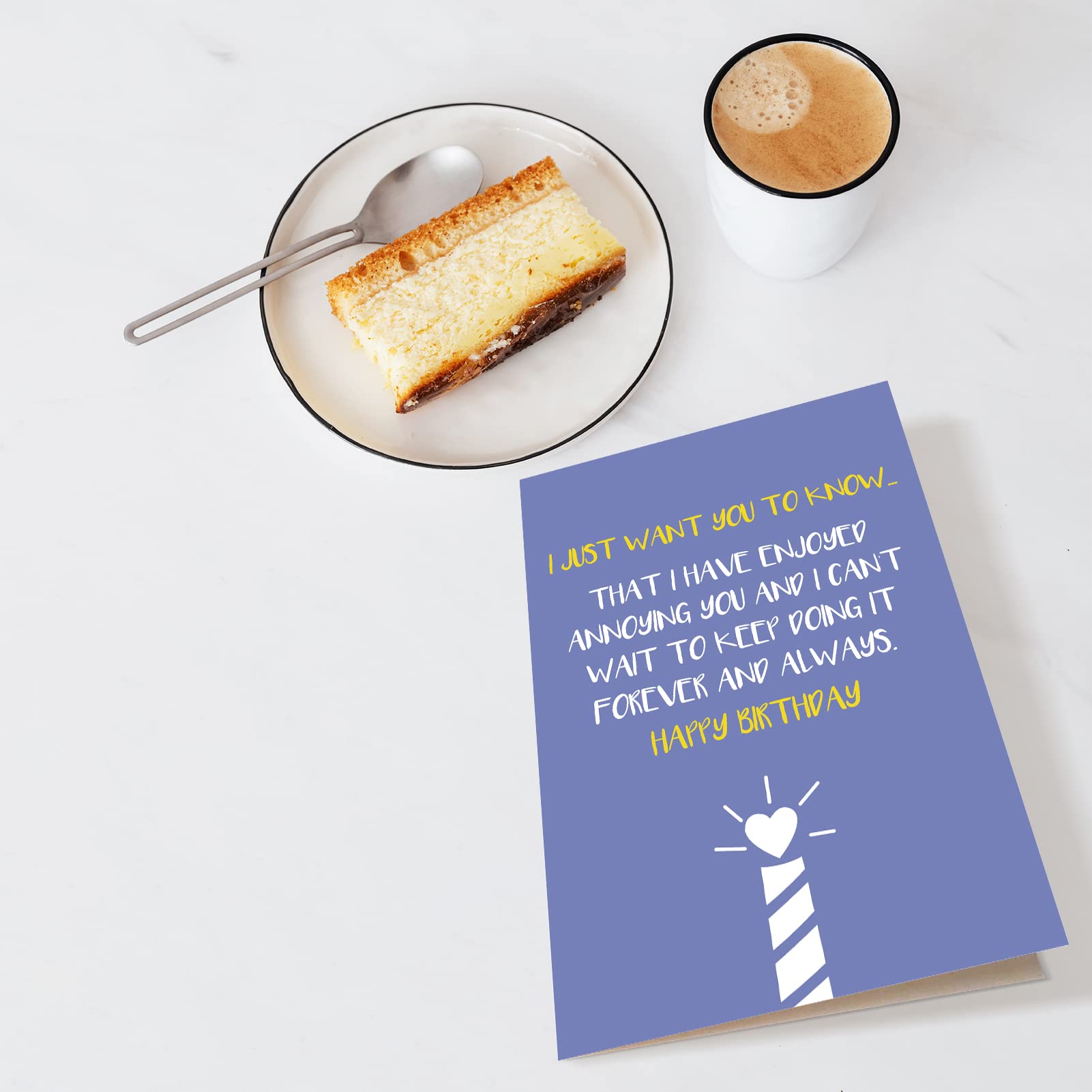 Chenive Happy Birthday Card for Husband Wife, Funny Birthday Card for Boyfriend Girlfriend, Romantic Bday Greeting Card, Enjoyed Annoying You Card