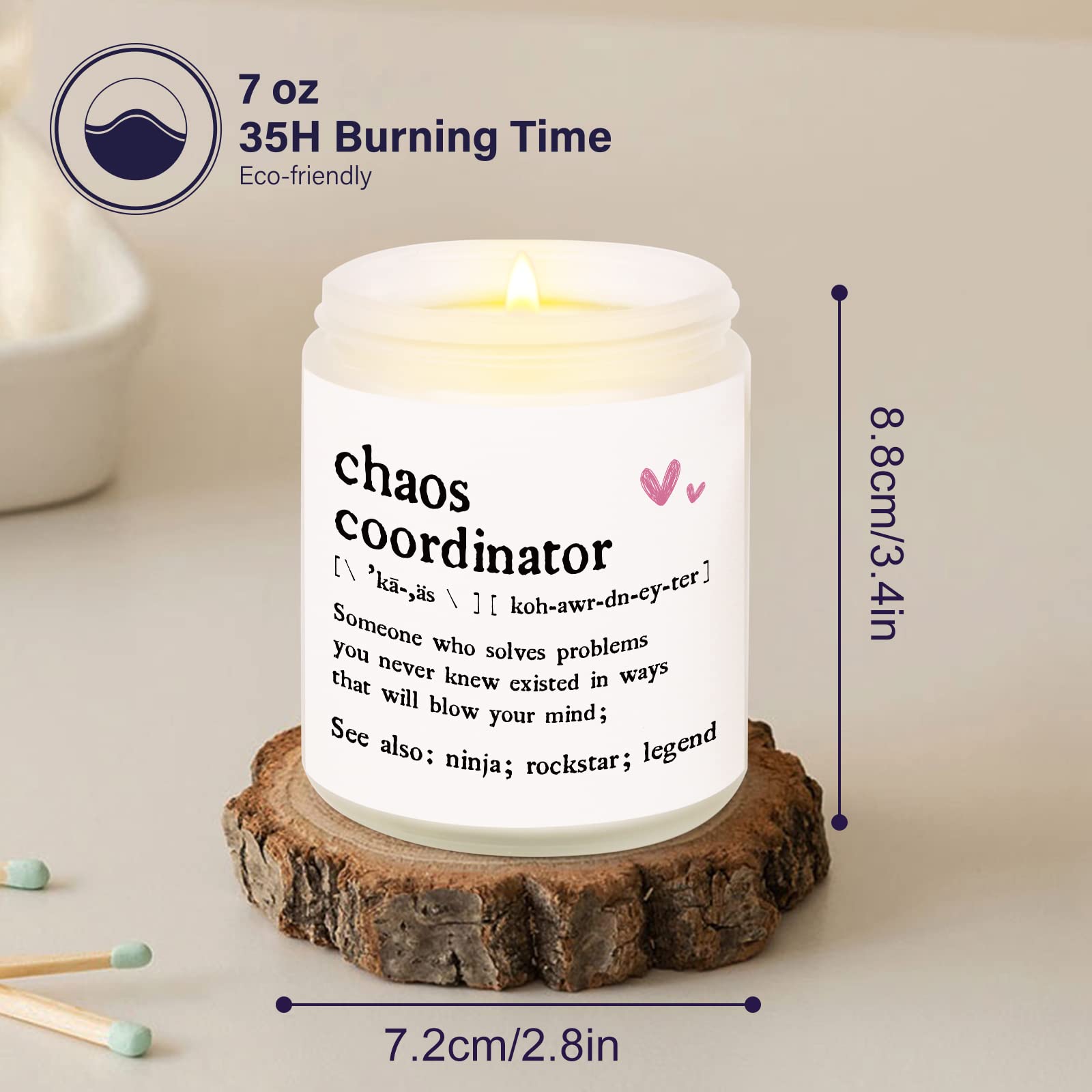 Niyewsor Chaos Coordinator Gifts for Women, Christmas Day Gifts, Thank You Candle Gifts for Women, Principal Gifts, Birthday Gifts for Boss, Teacher, Coworker, Leader, Nurse