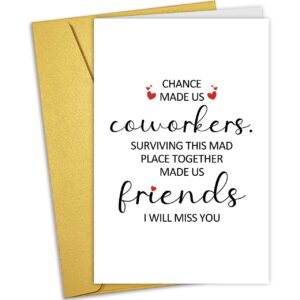 Nchigedy Humorous Going Away Card for Him Her, Funny Leaving Card for Boss Coworker, Hilarious Retirement Card for Workmate, Coworker Appreciation Card