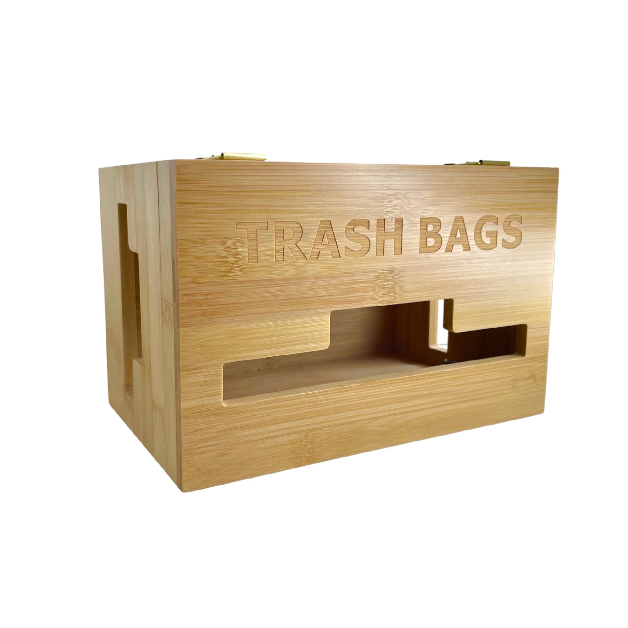 Newtures 33 Gallon Bamboo Grocery Bag Holder, Eco-Friendly, No Assembly Required, Fits 13-33 Gallon Bags, 10x6x6 Inches