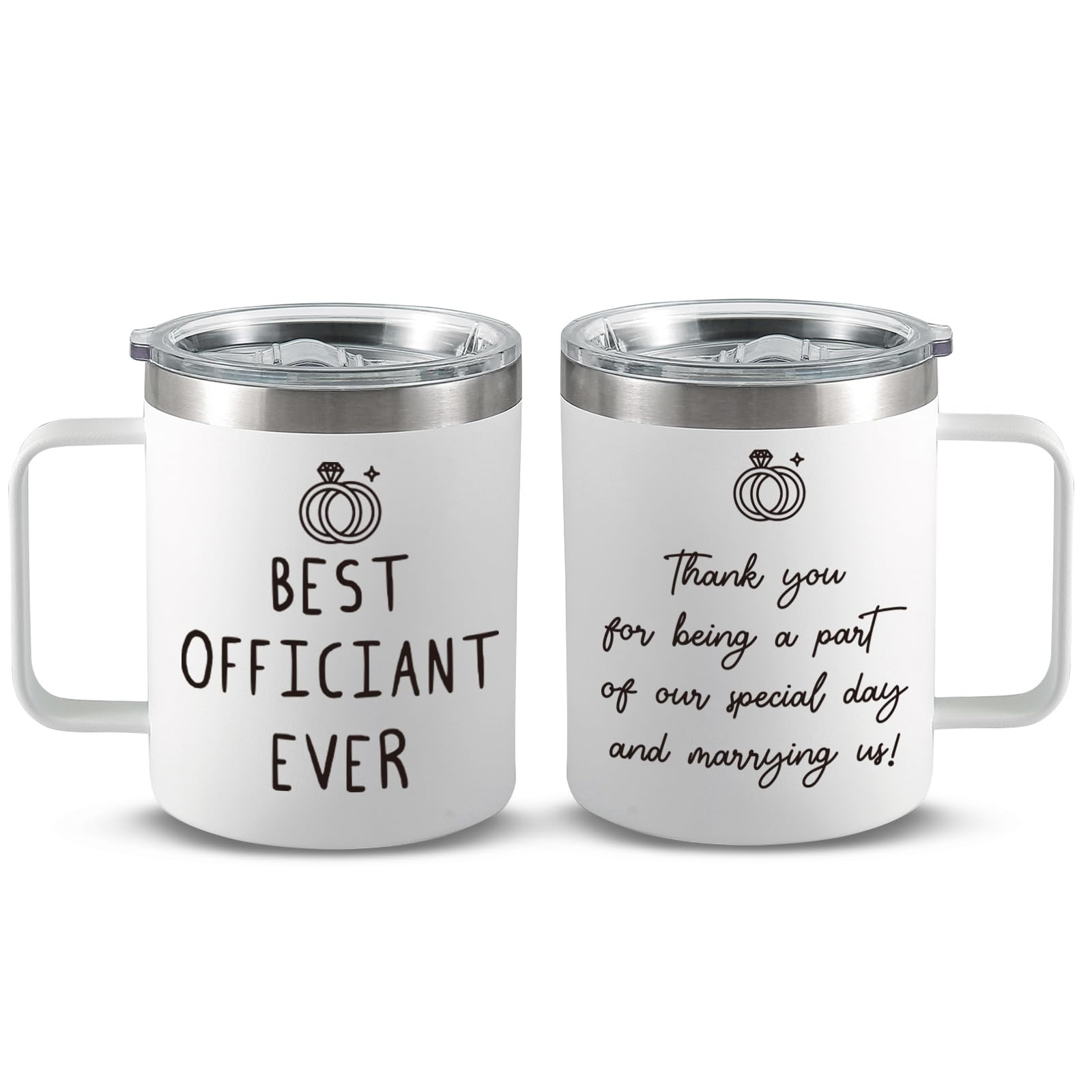 ARYDGELL Wedding Officiant Gift Coffee Mug, Gift From Bride & Groom, Thank You Gift for Wedding Officiant, 12oz Officiant Mug Best Officiant Ever Coffee Mug from Couple(White)