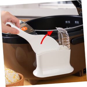 DOITOOL Rice Spoon Storage Rack Plastic Organizer Box Plastic Cutlery Organizer Rice Scoop Rack Rice Paddle Stand Rice Spatula Case Utensils Storage Rack Spoon Holder Rice Spoon Rack Ladle