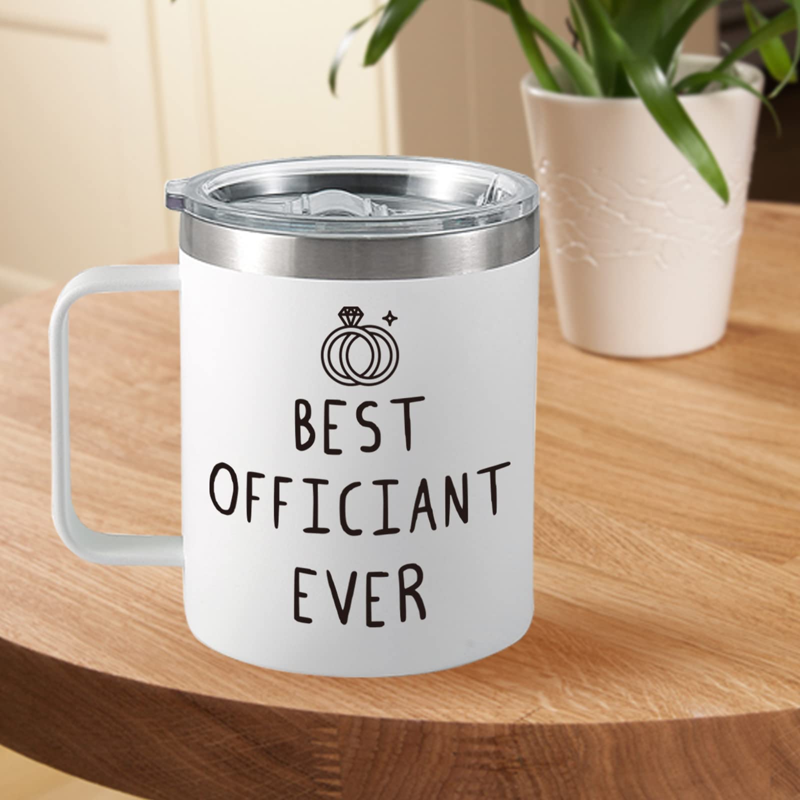 ARYDGELL Wedding Officiant Gift Coffee Mug, Gift From Bride & Groom, Thank You Gift for Wedding Officiant, 12oz Officiant Mug Best Officiant Ever Coffee Mug from Couple(White)