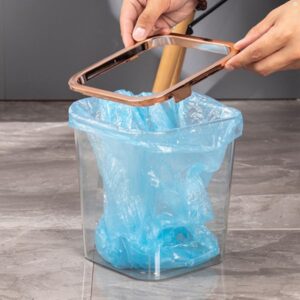 ULTECHNOVO Transparent Trash Can Office Waste Basket Desk Garbage Can Office Trash Can Waste Container Waste Paper Basket Plastic Wastebasket Bathroom Trash Can Dorm Trash Can Trash Bin