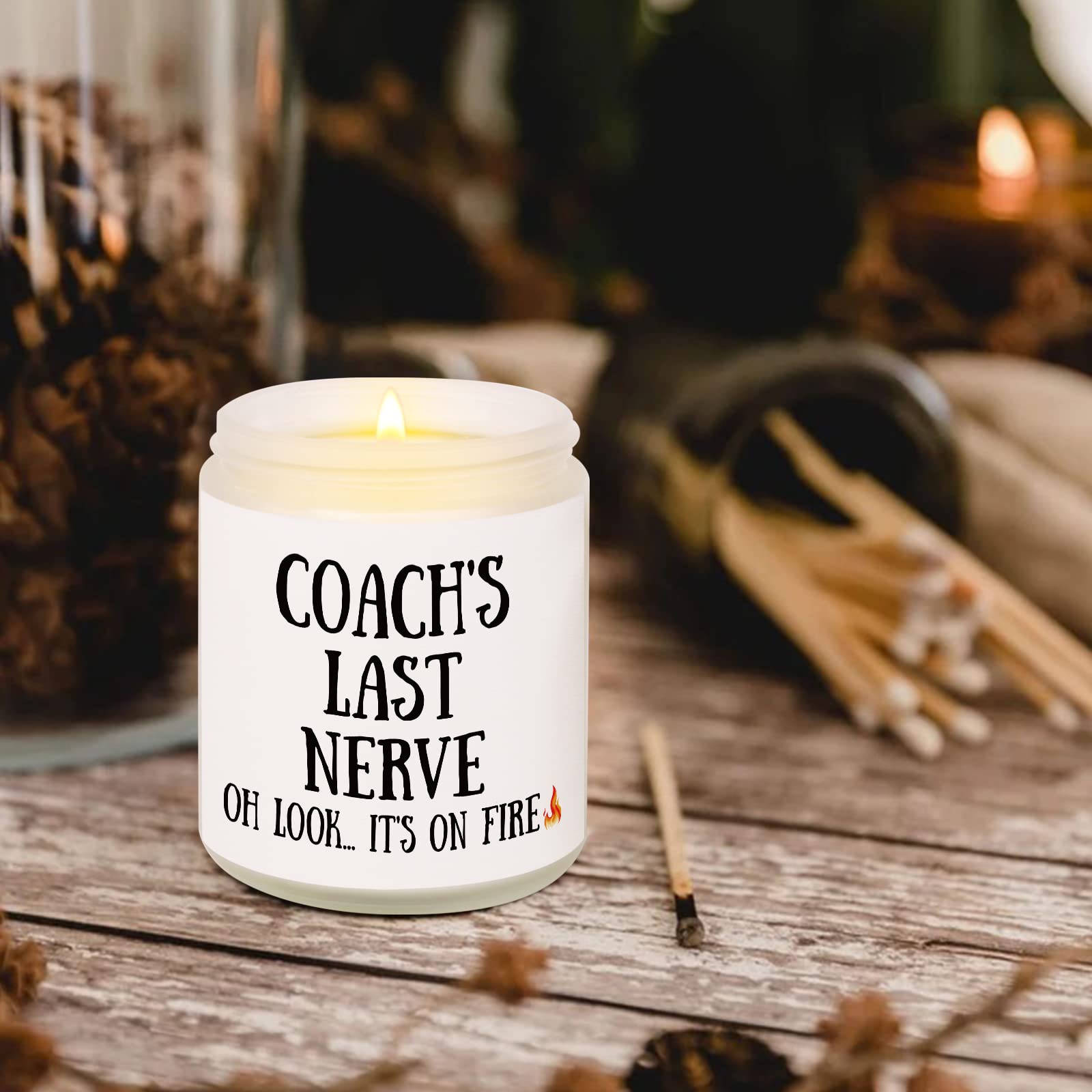 Scented Candle- Coach Gifts, Football Coach Gifts, Christmas Gifts for Coach from Basketball/Soccer/Softball/Baseball Team, Birthday, Thank You Gifts for Athletic Trainer, Personal Trainer