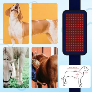 PUPCA Red Infrared Light Therapy Belt for Pets Pain Relief, Portable Wearable Cold Laser Therapy Device for Dogs Tissue Repair, Relieve Sciatica, Joint & Back Pain