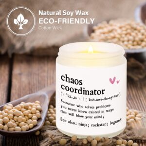 Niyewsor Chaos Coordinator Gifts for Women, Christmas Day Gifts, Thank You Candle Gifts for Women, Principal Gifts, Birthday Gifts for Boss, Teacher, Coworker, Leader, Nurse