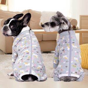 Dog Surgery Recovery Suit, Dog Onesie for Surgery Female Male Dogs, Dogs Pajamas Long Sleeve, Small Dogs Onesie, Abdominal Wound Bandages Surgical Suit, Cat Recovery Suit for Shedding Skin Disease