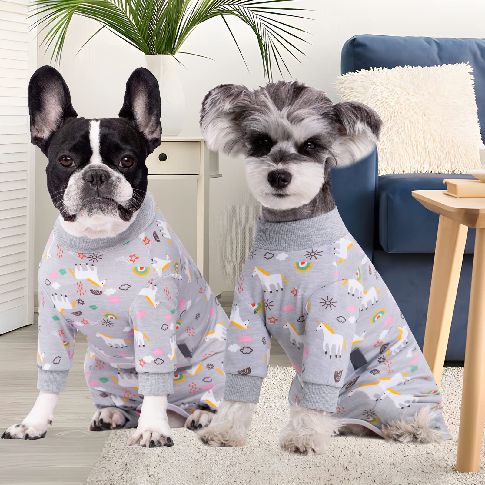 Dog Surgery Recovery Suit, Dog Onesie for Surgery Female Male Dogs, Dogs Pajamas Long Sleeve, Small Dogs Onesie, Abdominal Wound Bandages Surgical Suit, Cat Recovery Suit for Shedding Skin Disease