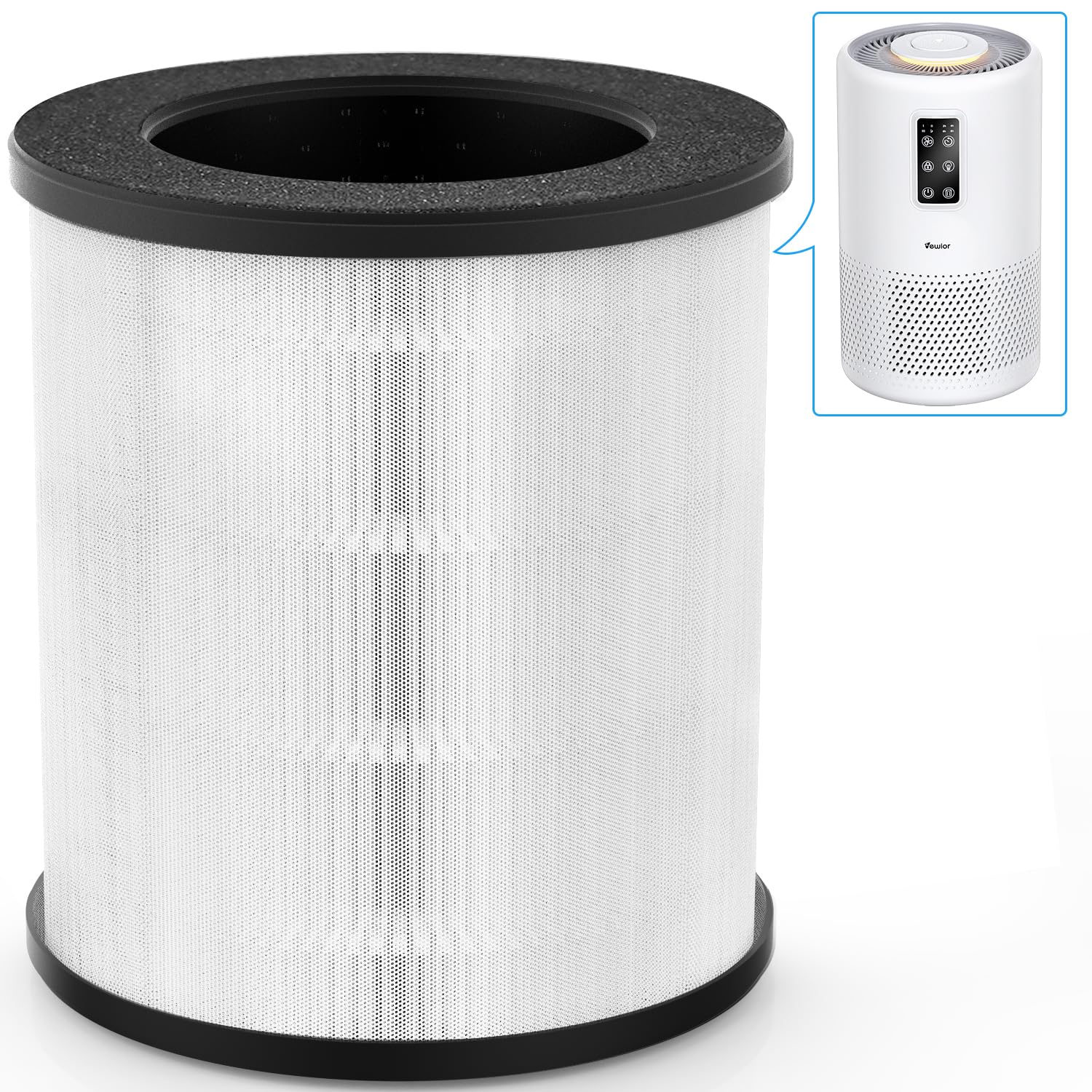 Air Purifier B-D02U Replacement Filter, VEWIOR H13 True HEPA Air Cleaner Filter (Special for B-D02U Air Purifier)