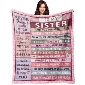 xalazy sister gifts blanket 50"x60", sister birthday gifts from sister, sister gift from sister, gifts for sister, big sister gifts,birthday gifts for sister, big sister gifts for little girl blanket