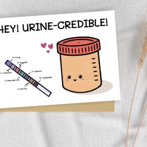 LissiArt97 Urine Credible Card - Thank You Card For Doctor Nurse Nephrologist Healthcare Worker Medical - Urologist Card - Cute Medical Card - Greeting Card