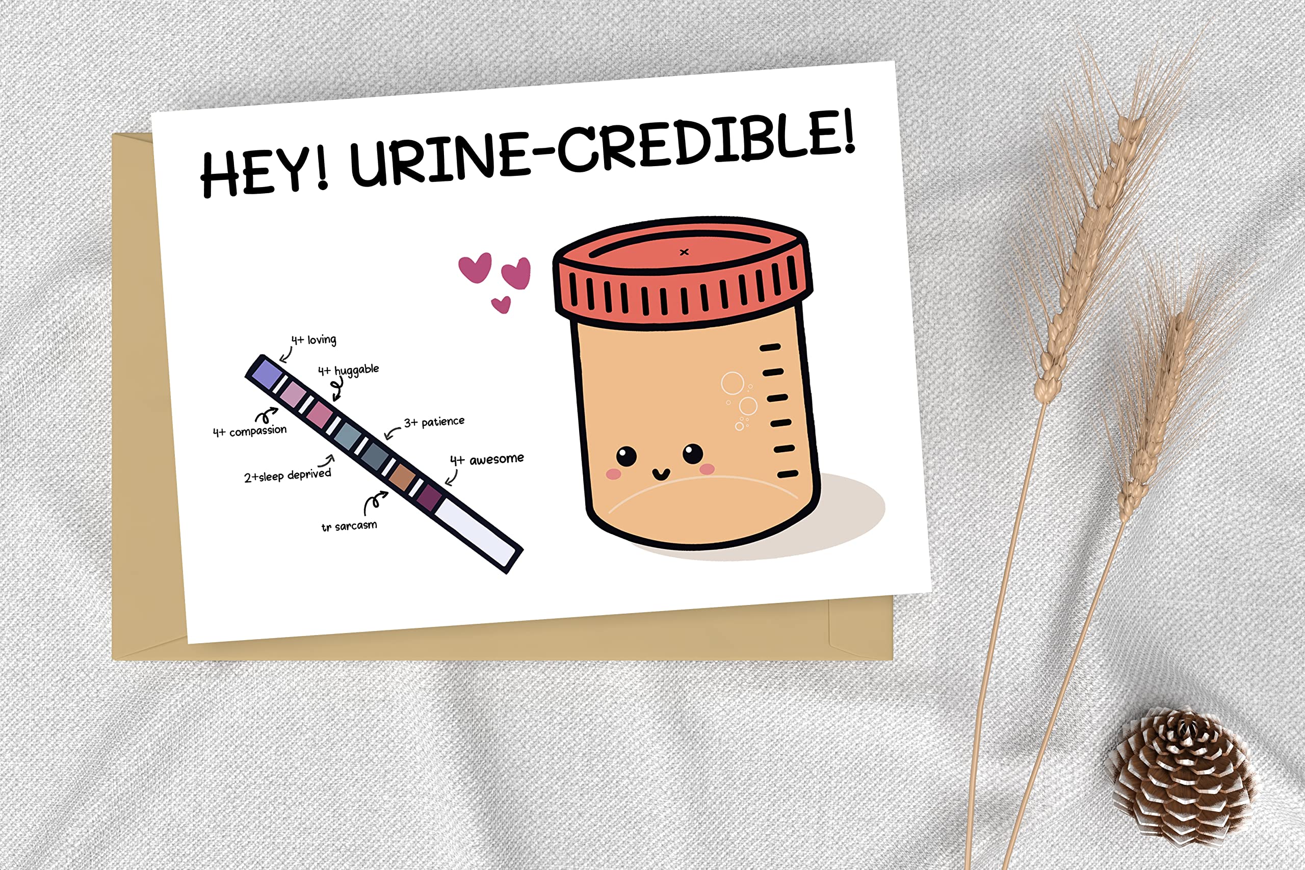 LissiArt97 Urine Credible Card - Thank You Card For Doctor Nurse Nephrologist Healthcare Worker Medical - Urologist Card - Cute Medical Card - Greeting Card