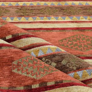 Kilim Pattern Upholstery Fabric Kilim Bohemian Boho Tapestry Tribal Southwestern Turkish Persian Moroccan Mexican Ethnic Fabric by The Yard Meter (2 Yards (55" x 72"))