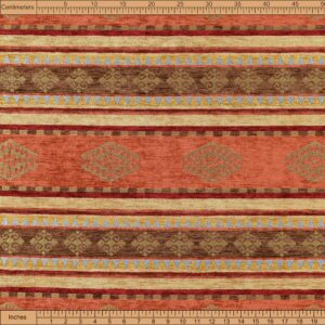 Kilim Pattern Upholstery Fabric Kilim Bohemian Boho Tapestry Tribal Southwestern Turkish Persian Moroccan Mexican Ethnic Fabric by The Yard Meter (2 Yards (55" x 72"))