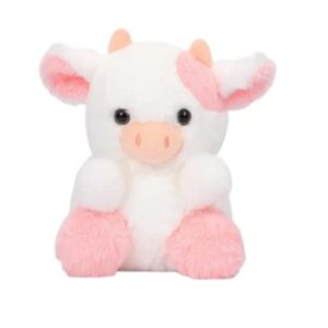 GracesDawn Cow Plush Toy, Plush Pillow Cow Toy, Palm Cows Plush Stuffed Animal Toy, Cartoon Cute Pink Cow Plush Toy, 7.8 inches high