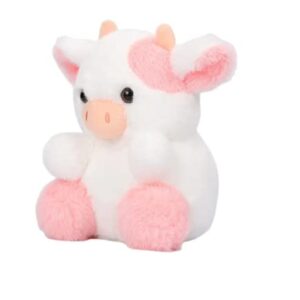 GracesDawn Cow Plush Toy, Plush Pillow Cow Toy, Palm Cows Plush Stuffed Animal Toy, Cartoon Cute Pink Cow Plush Toy, 7.8 inches high